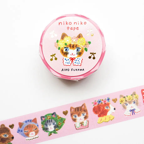 Cozyca Products - Aiko Fukawa Washi Tape - niko niko

Masking tape by illustrator Aiko Fukawa. A cute design with a line of smiling and smiling fashion. Every time I use it, it's so cute that I can't help but smile! Accented with glittering gold foil.

20mm wide x 5m long