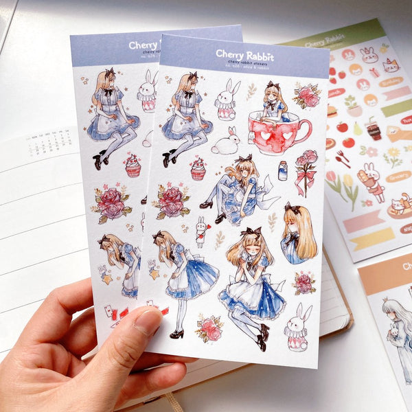 Alice & Rabbit Sticker Sheet