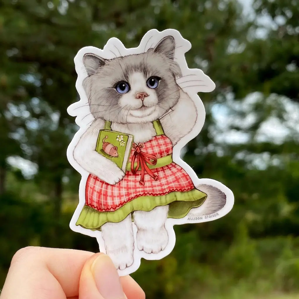 Allison Stoiser Art - Beach Read Bookish Ragdoll Cat Vinyl Sticker


What's better than a day at the beach and the perfect beach read? Absolutely nothing, according to this beach-going ragdoll cat.