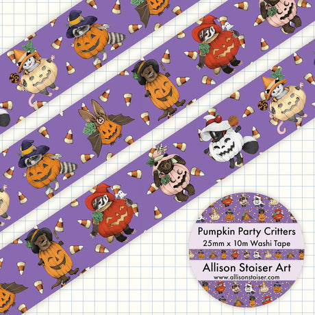 Allison Stoiser Art - Pumpkin Party Critters Washi Tape