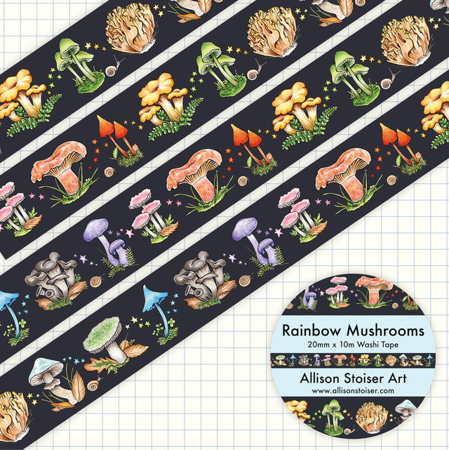 Allison Stoiser Art - Rainbow Mushroom Washi Tape