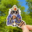 Allison Stoiser Art - Silly Sorcerer Raccoon Vinyl Sticker