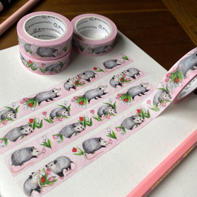 Allison Stoiser Art Opossums and Tulips Washi Tapes
