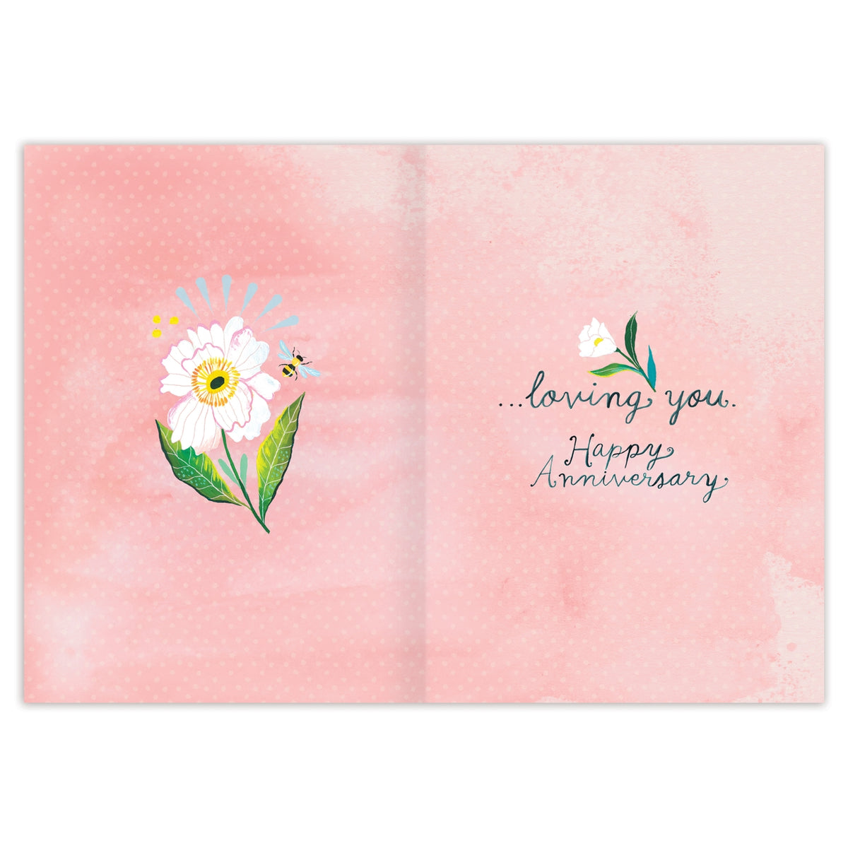 Inside verse: "...loving you. Happy Anniversary."