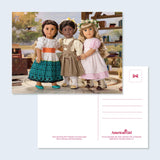 Celebrate American Girl®! This officially licensed postcard set features charming photographs of the iconic Historical Character dolls and their many adventures.

For generations, American Girl® has fostered empathy and imagination in every story. Perfect for sending to a friend or displaying on your wall or desk as an art print, these charming postcards feature delightful photos of American Girl® favorites: Samantha Parkington™, Kit Kittredge™, Molly McIntire™, Kirsten Larson™, Josefina Montoya™, Addy Walk