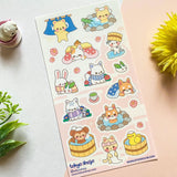 STICKII Animal Spa Day Sticker Sheet