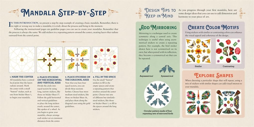 Unleash your inner artist and discover the calm of creation! THE ANTIQUARIAN STICKER BOOK: MANDALA invites adults and teens to embark on a mesmerizing journey into the art of making beautiful mandalas. This captivating sticker book is unlike any other, offering a unique blend of creativity and mindfulness.