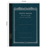 High-quality notebooks are ideal for jotting ideas, taking notes, sketching, making lists, and more. They are perfect for use at home or the office.&nbsp;

It contains white, ruled, acid-free paper.
Comes in a variety of colors, including white, ivory, sky blue, red, aqua blue, green, charcoal, mustard yellow, and navy.
The cover is made from thick, brightly colored specialty paper.&nbsp;
Sturdy thread binding allows the notebook to lay flat, making writing a breeze.&nbsp;
The exterior features a classical 