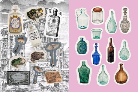 Brew up a world of wonder! With 500+ stickers and 50+ coloring and activity pages, explore the shelves of an old-world apothecary filled with remedies, recipes, and rare treasures.

Apothecaries, Remedies & Rarities Sticker, Color & Activity Book includes everything you need to spark your inner herbalist. From vintage potion bottles and pressed flowers, to celestial diagrams and mysterious labels, its pages capture the timeless charm of plant-based traditions and old-world curiosity.

Inside, you’ll find:

