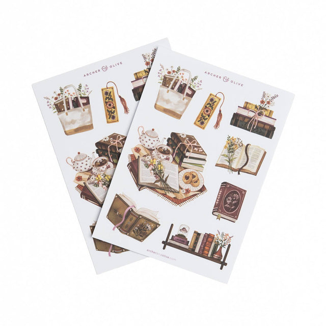 Archer and Olive Stickers: Bookshelf