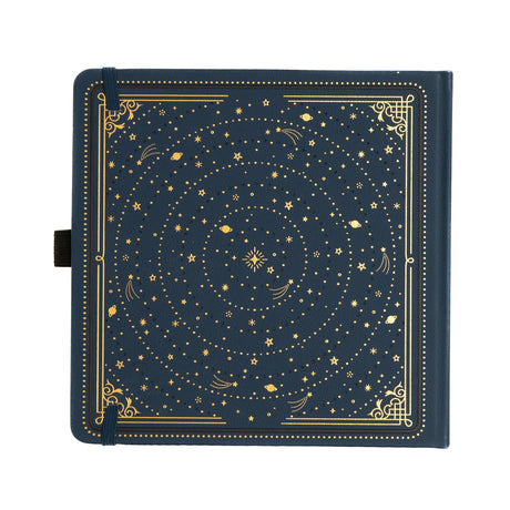 Where symmetry meets inspiration, the Majestic Skies Square Dot Grid Journal offers a unique canvas for creative minds. Wrapped in a celestial vegan leather cover and filled with thick, artist-loved pages, this square-format journal is ideal for expressive layouts, visual journaling, or thoughtful reflection.
