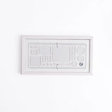 Get precise and achieve perfect outlines in your journal with our A5 Dot Grid Planning Stencil. This handy grid spacing guide helps you measure out your bullet journal spreads with ease. Simply pick a layout and use the dot grid journal ruler to mark out each box.

The stencil features half square notches, guide boxes, helpful shapes, and more so you can quickly create an entire journaling spread without the worry of counting dots or having uneven lines!

This stencil is particularly helpful for A5 notebook