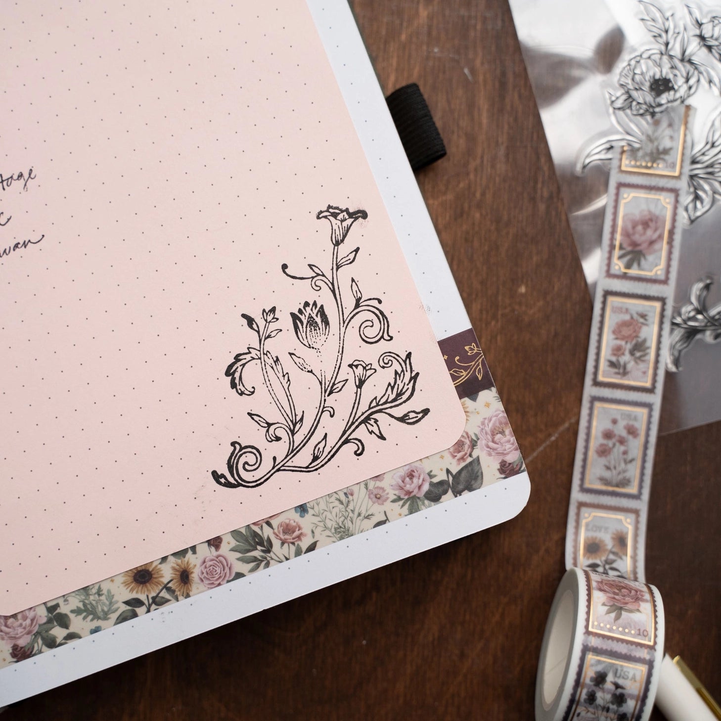 Add heirloom elegance to your pages. The Antique Floral Acrylic Stamp Set brings timeless botanical charm to journaling, planning, and creative projects with its ornate florals and vintage-inspired flourishes. Perfect for layering, borders, and decorative accents, these stamps help every spread feel artful and beautifully composed.