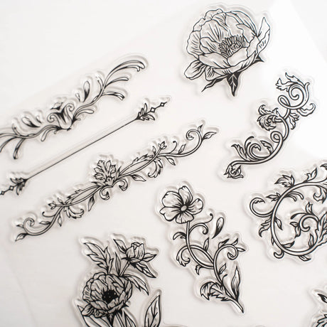 Archer and Olive Antique Floral Stamp Set