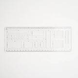 This clear B5 Dot Grid Planning Stencil helps you measure out your bullet journal spreads with ease. New and improved with thicker plastic to help you get precise and achieve perfect outlines in your journal with our stencil.

The stencil features guide boxes, helpful shapes, and more so you can quickly create an entire journaling spread without the worry of counting dots or having uneven lines!

This stencil is particularly helpful for B5 notebooks as you can use the circle guides to find the center of a B