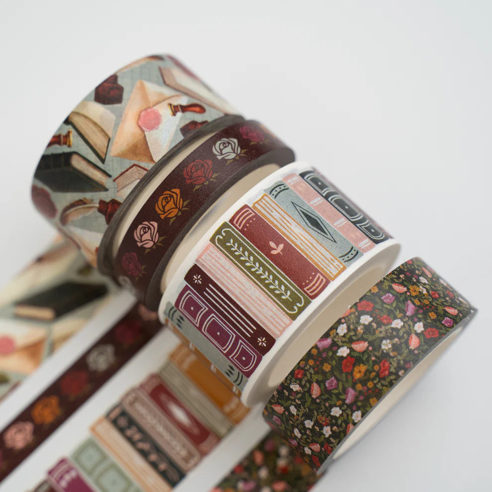 Washi Tape is the perfect stationery supply to use for journaling, gift wrapping, crafting or any decorative purpose you wish to enhance with an enchanting rustic elegance.

Add a storybook touch to your journal spreads with the&nbsp;Books of Beauty Washi Tape Set—a coordinated collection of warm, vintage-inspired designs perfect for layering, borders, and decorative accents.

✨ Features You’ll Love

High-quality matte finish for smooth application and easy repositioning
Ideal for planners, journals, scrapb