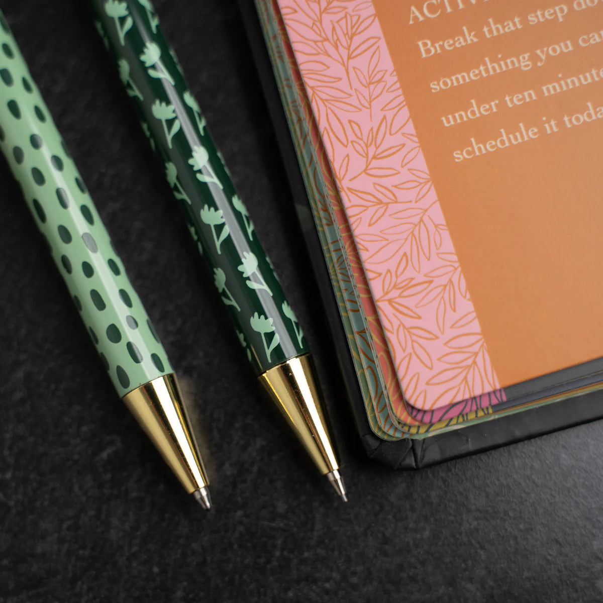 Nurture your creativity with the Flourish Self Care Box, a beautifully curated collection designed with mental wellness in mind. Designed with intention, this box brings together everything you need to begin (or return to) a meaningful creative practice.

Inside you will find: 

A5 Bloom & Grow Notebook: featuring a full cover printed abstract floral design, hand stamped with gold foil accents on a vegan leather cover.

Writing Set: including a 0.5mm Ballpoint Pen and Mechanical Pencil with Eraser, both emb