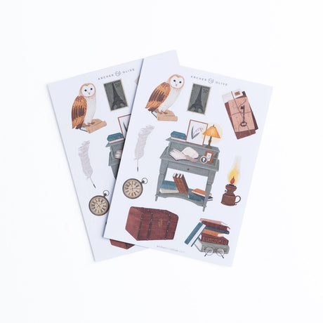 Perfect to add decorative touches to your planners and bullet journals, our high-quality stickers of hand illustrated designs are printed on deluxe matte paper. Each sticker set includes 2 sheets.

Stickers can be super helpful when setting up your monthly or daily bullet journal pages. Use these cute stickers to decorate the pages of your bullet journal, scrapbook, or planner! Plus, our uncoated matte paper stickers are easy to write on with felt tip pens without any smudging. 