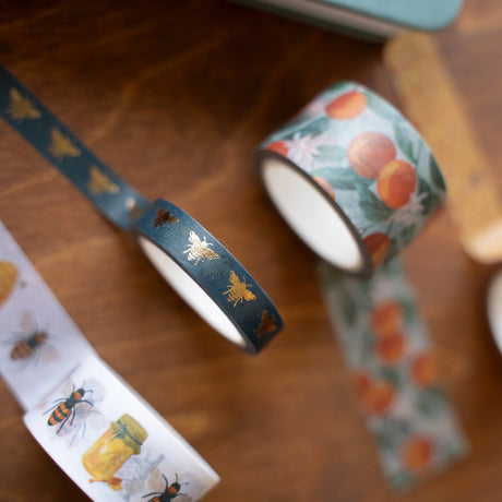 Capture the life of a honeybee with our&nbsp;Keeper Of Bees&nbsp;Washi Tape.&nbsp;This set of&nbsp;4 Washi Tapes&nbsp;is inspired by dedicated bees and their keepers, delicious honeycomb and drizzles of honey.

Washi Tape is the perfect stationery supply to use for journaling,&nbsp;gift wrapping, crafting or any decorative purposes you wish to enhance with an enchanting&nbsp;rustic elegance.

Whether you're a nature lover or dedicated&nbsp;beekeeper, this&nbsp;Keeper Of Bees&nbsp;Washi Tape&nbsp;is perfect 