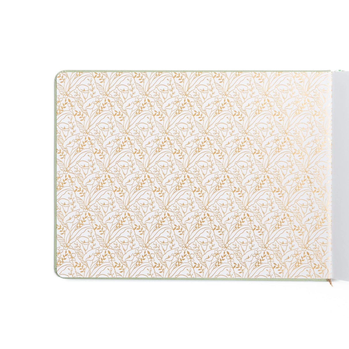 Introducing the&nbsp;Lovely Lilies Heirloom&nbsp;notebook.&nbsp;This&nbsp;Letter Sized&nbsp;notebook features&nbsp;a full-cover&nbsp;floral border design, stamped in&nbsp;white&nbsp;on a&nbsp;sage green buckram&nbsp;cover. The design spans the entire notebook, with special details on the back cover, spine, and front cover.



Designed with&nbsp;lined pages, this journal provides a structured space for thoughtful reflections, personal writing, note-taking, or planning. Whether you're using it as a memory-kee