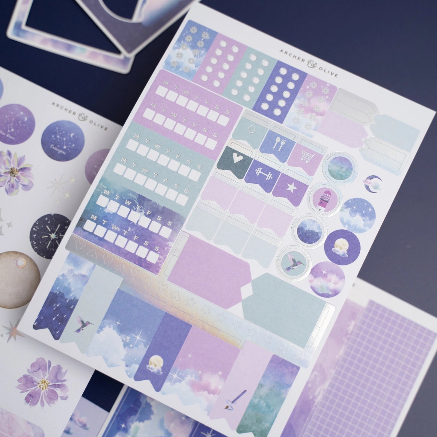 Our Kits contain everything you need to create a cohesive theme in your planner or bullet journal.&nbsp;

This kit will include:&nbsp;

Washi Tape - 2 Designs (2 meters of each design)
5 Unique Sticker Sheets (theme and journaling)
8 Sheets of Collage Paper (2 of each design)
A Clear Binder Sleeve for easy organization
Bonus Item: Label stickers&nbsp;