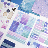 Our Kits contain everything you need to create a cohesive theme in your planner or bullet journal.&nbsp;

This kit will include:&nbsp;

Washi Tape - 2 Designs (2 meters of each design)
5 Unique Sticker Sheets (theme and journaling)
8 Sheets of Collage Paper (2 of each design)
A Clear Binder Sleeve for easy organization
Bonus Item: Label stickers&nbsp;