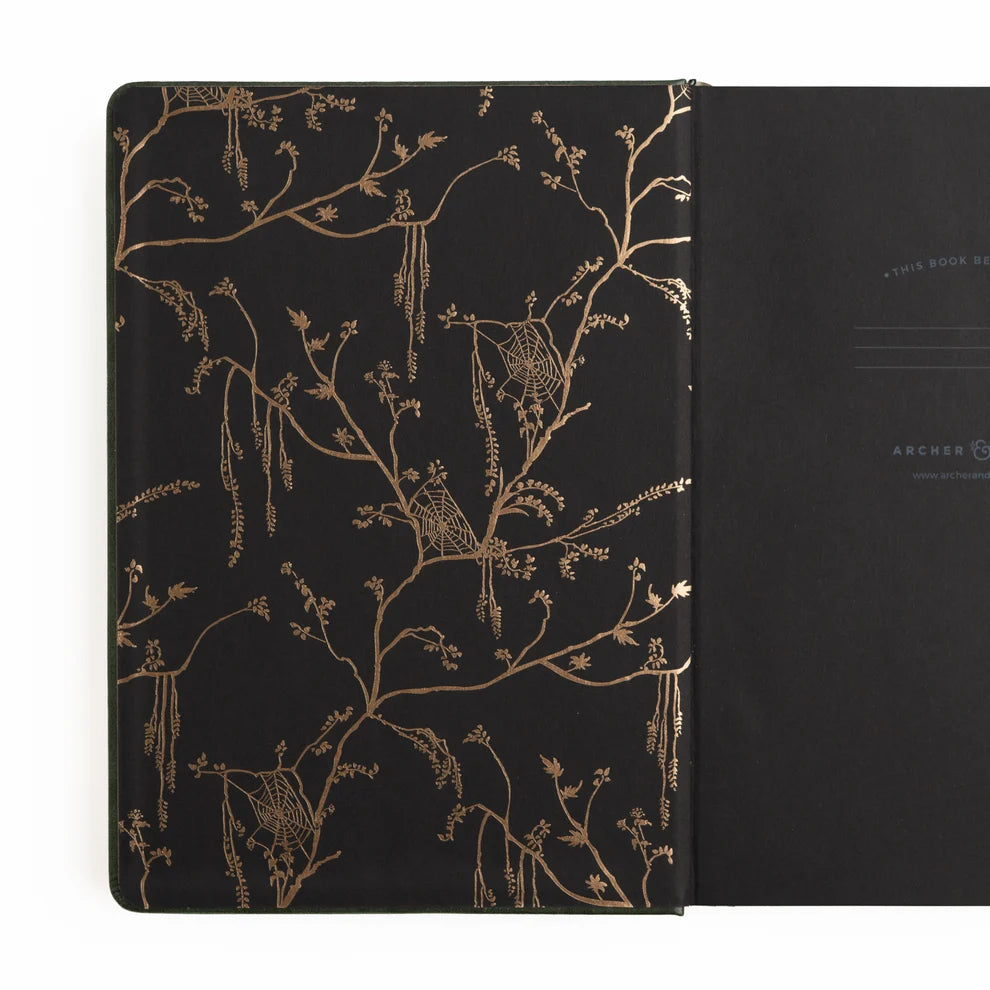 The Apothecary Shelf Notebook invites you into an enchanted workshop filled with mysterious bottles, magical herbs, curious mushrooms, and hidden woodland treasures.