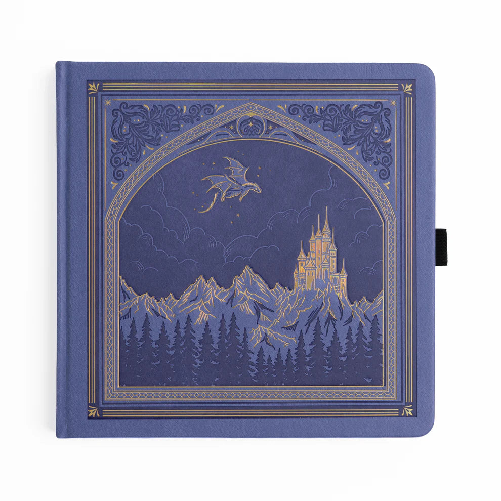 Step into a storybook world with the Dragon Spire Notebook—a bold, enchanting design made for dreamers, writers, and journal lovers who want their pages to feel like an adventure. Cover is vegan leather.