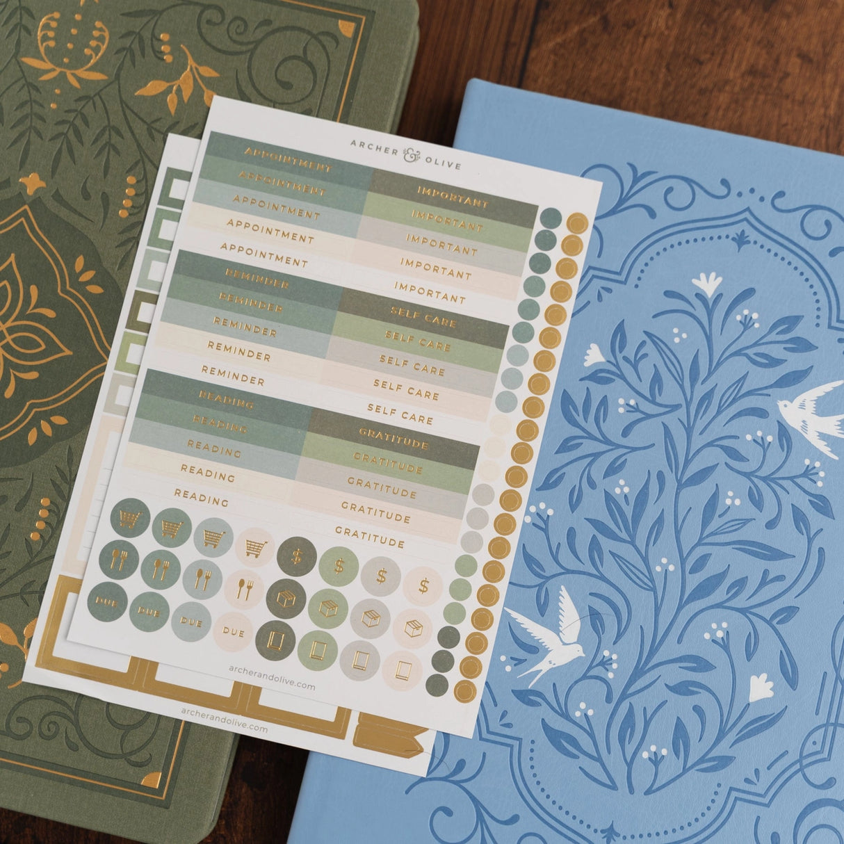 Archer and Olive Soft Nature Planning Sticker Set