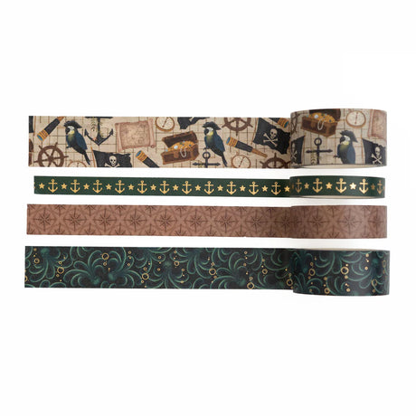 Set sail for your next creative adventure with the Treasure Map Washi Tape Set—a bold, nautical-inspired collection made for journaling, scrapbooking, gift wrapping, and planner decorating.