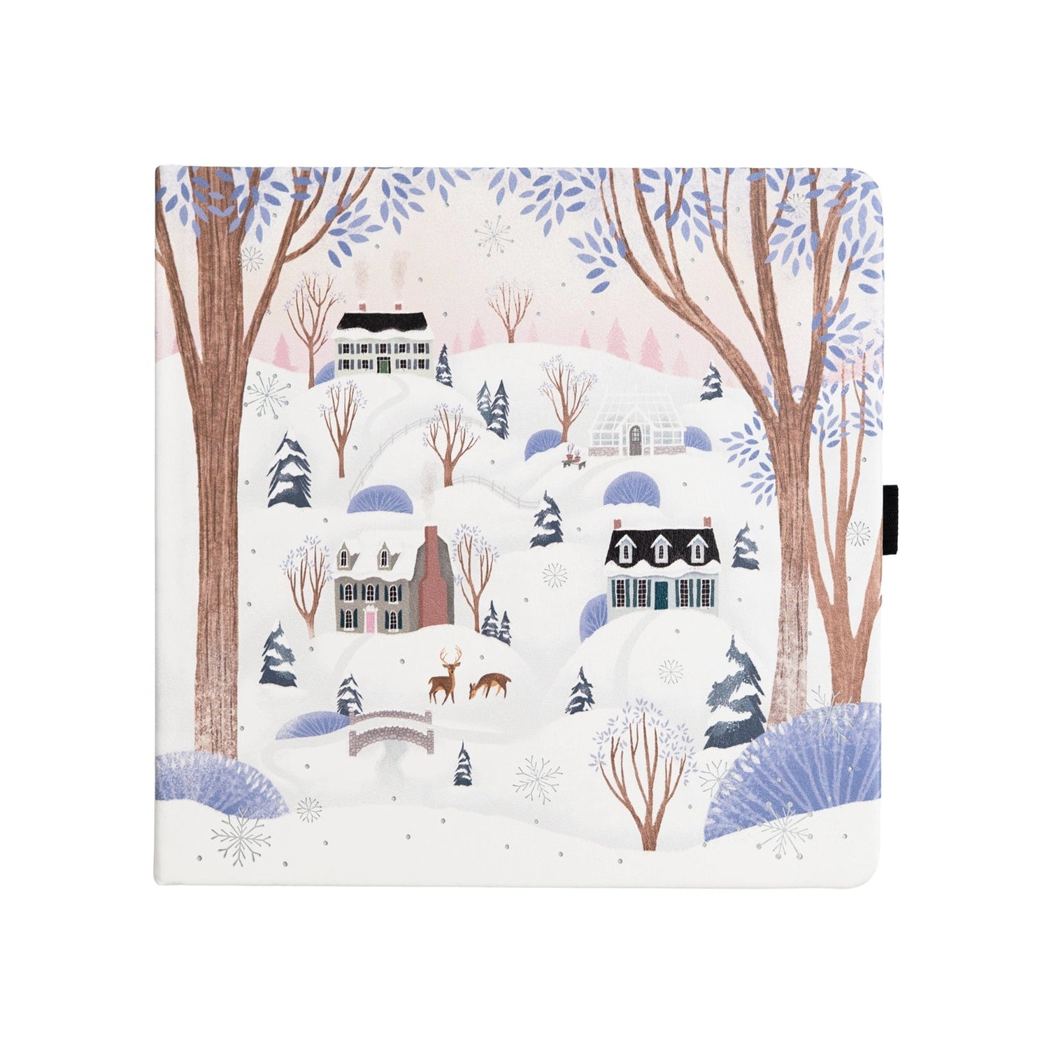Archer and Olive Winter Village 8X8 Dot Grid Notebook