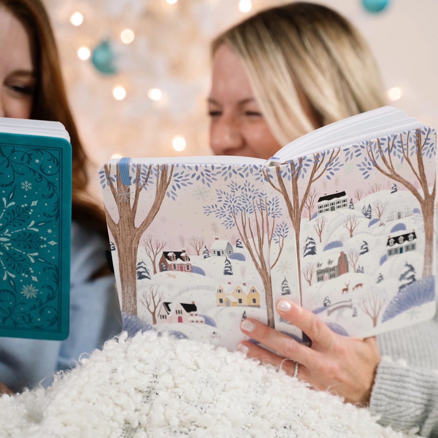 Archer and Olive Winter Village 8X8 Dot Grid Notebook