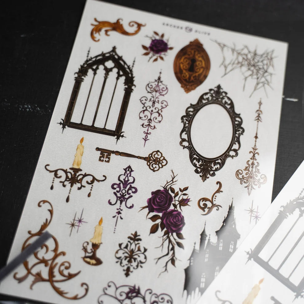 Unlock a world of haunting beauty with the Whispering Walls Halloween Box, an exclusive collection designed for journalers who adore gothic elegance and vintage mystery.