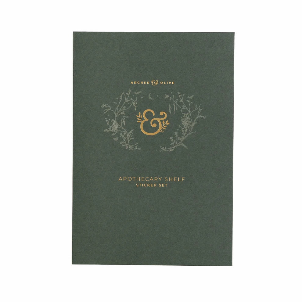 Bring the charm of an old-world apothecary to your journal with the Apothecary Shelf Sticker Set.