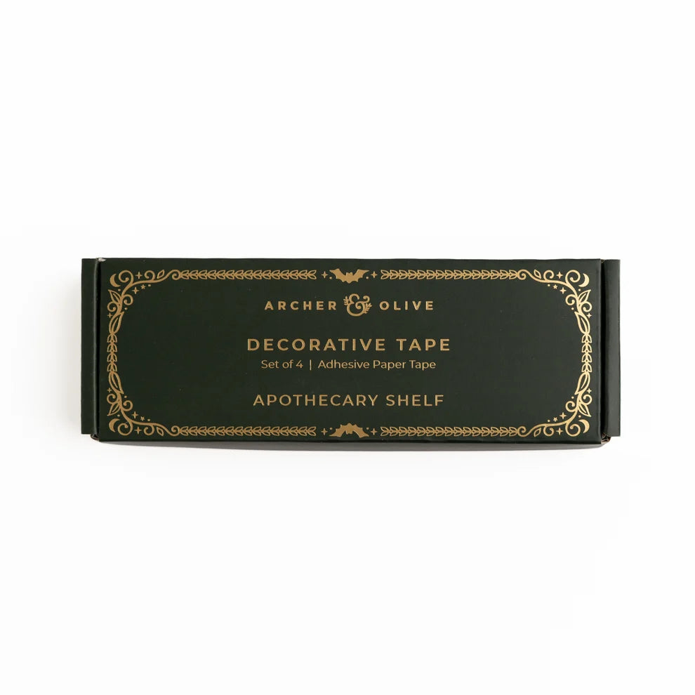 Turn every journal spread into an enchanted apothecary with the Apothecary Shelf Washi Tape Set.