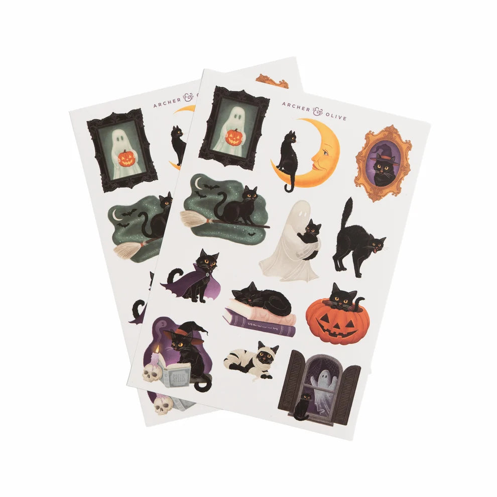 Bring a touch of playful Halloween magic to your journal with the Bewitched Sticker Set.