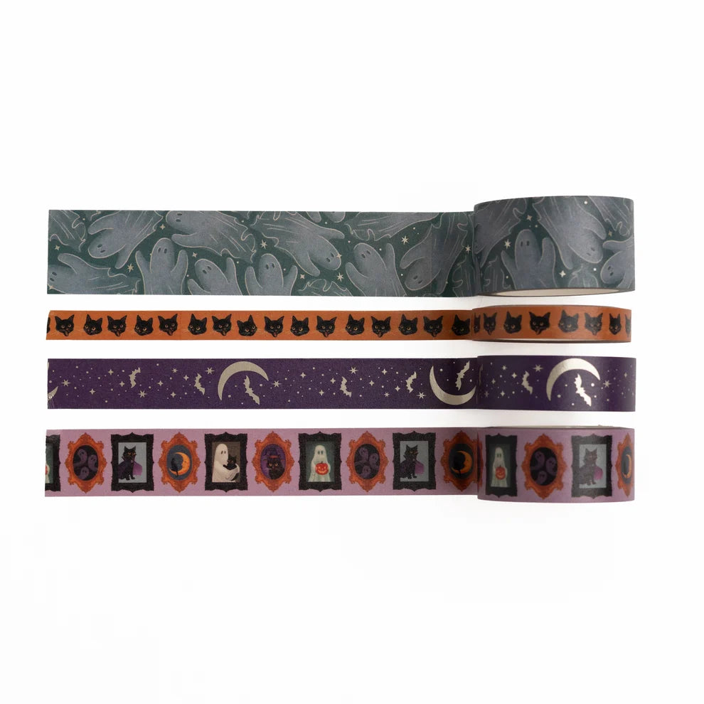 Celebrate the playful side of Halloween with the Bewitched Washi Tape Set.

Filled with friendly ghosts, curious black cats, moonlit skies, and charming vintage-inspired frames, this collection brings a touch of spooky sweetness to every page.
