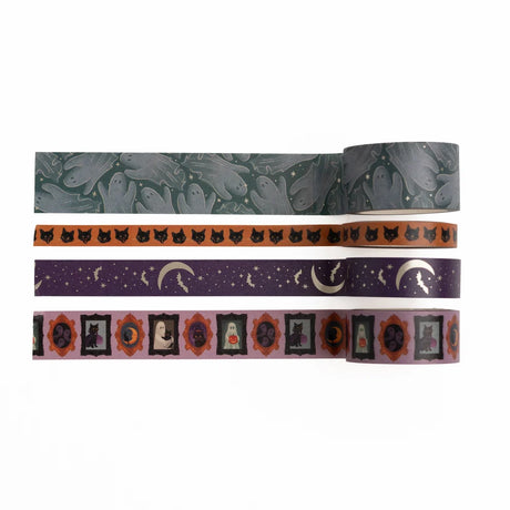 Celebrate the playful side of Halloween with the Bewitched Washi Tape Set.

Filled with friendly ghosts, curious black cats, moonlit skies, and charming vintage-inspired frames, this collection brings a touch of spooky sweetness to every page.