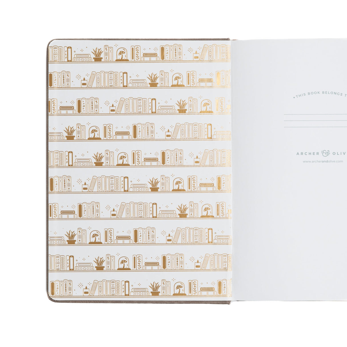 Archer and Olive Notebook: Bookshelf