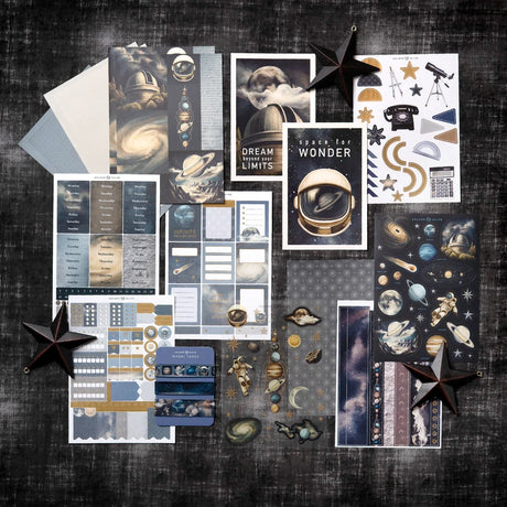 Our Kits contain everything you need to create a cohesive theme in your planner or bullet journal. Each month, you will receive a new kit, including washi tape, stickers, collage paper, and more! Your monthly setup has never been so easy.