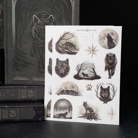 Bring the quiet mystery of moonlit forests to every page with the Wolf in the Night Sticker Set.