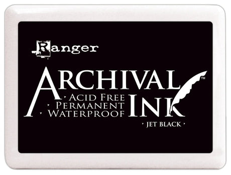 Ranger Archival Ink Jumbo InkPad - Jet Black


The ink pads provide lasting results. They will not deteriorate paper or precious photographs, they will not bleed when painted or brayered over with watercolors, water-based inks, markers or pearl pigments.&nbsp;

These inks are fade resistant, water resistant, acid free, non-toxic and permanent for paper-heat set for permanence on non-porous surfaces. These pads feature removable hinged lid, raised stamping surface, and measure 4.75 x 6.75 inches.&nbsp;

This