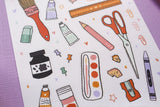 Art Supplies Sticker Sheet