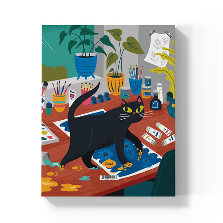 Featured Artist: Allison Cole

Unleash creativity with the Art Cat Medium Notebook! This vibrant cat notebook is perfect for doodles, notes, and everyday inspiration.

Product Specs:
• Soft-touch and Water Resistant: Velvety smooth to the touch, this soft-touch cover feels like magic in your hands.
• Mid-Sized and Portable: 7" x 9" softcover notebook, perfect for everyday use.
• Ample Space: 144 Lined pages to capture every thought and idea.
• Layflat and Build to Last: Durable, Smyth-sewn binding for long-