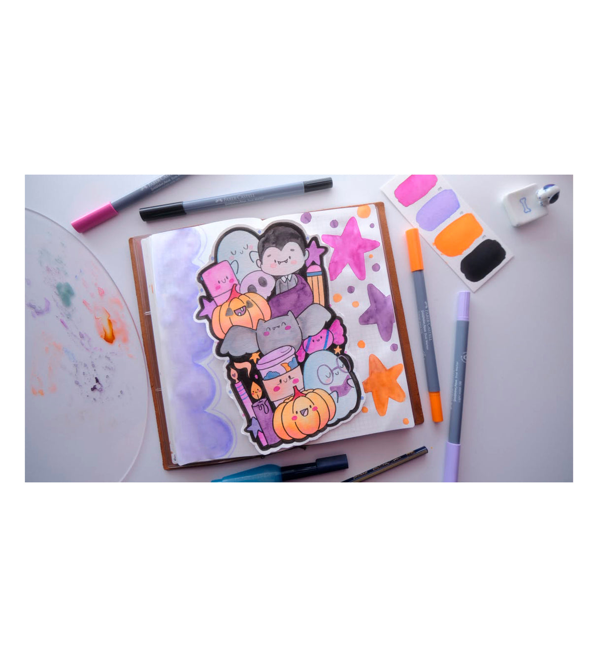 Artful Journaling: Doodle your Own Kawaii Spooky Crew with Mommy Lhey
