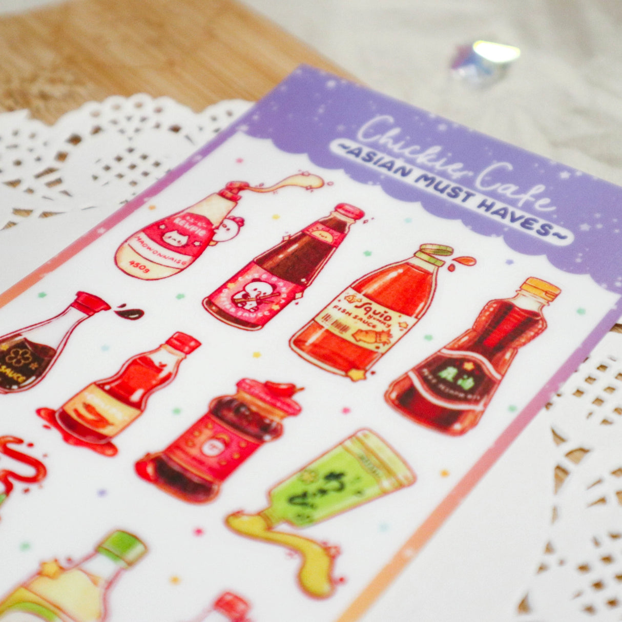 These stickers are perfect for decorating your personal belongings, journals, planners, penpal letters, or something you can stare at all day...basically, anything you want as long as it makes you happy

Details

Handmade
Vinyl Matte Velvety Soft Touch
Vinyl: UV Resistant, Waterproof, Weatherproof, Tearproof, Scratchproof
Advised using tweezers for easy removable of stickers&nbsp;
Dimension: 3" x 6.5" (Large)&nbsp;