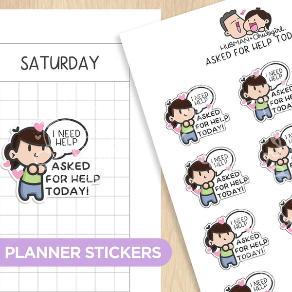 Asked For Help Planner Stickers
