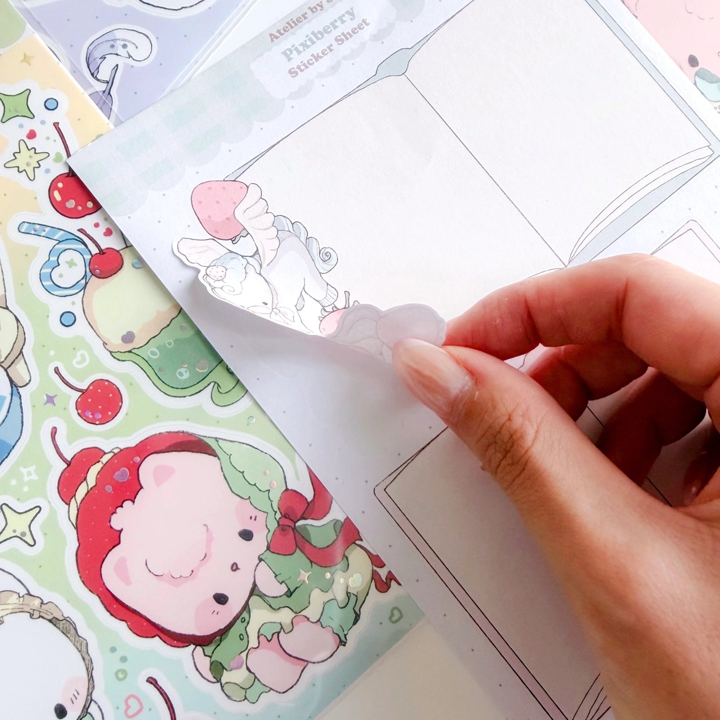 Introducing larger stickers to be the center of focus in your journal spreads! These detailed, illustrated stickers will add a cozy flair to any journal.

Product details:

135 mm x 160 mm sticker sheet.
Matte with Foil
135 mm x 180 mm memo sticker sheet backing - writable.