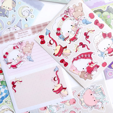 Introducing larger stickers to be the center of focus in your journal spreads! These detailed, illustrated stickers will add a cozy flair to any journal.

Product details:

135 mm x 160 mm sticker sheet.
Matte with Foil
135 mm x 180 mm memo sticker sheet backing - writable.