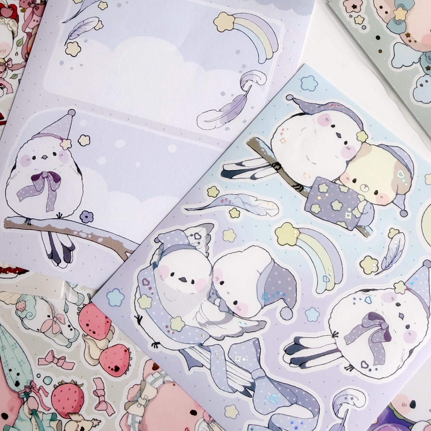 Introducing larger stickers to be the center of focus in your journal spreads! These detailed, illustrated stickers will add a cozy flair to any journal.

Product details:

135 mm x 160 mm sticker sheet.
Matte with Foil
135 mm x 180 mm memo sticker sheet backing - writable.